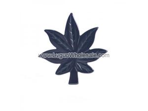 Hematite Maple Leaf 40mm Pendant